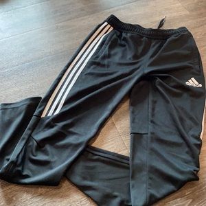 Adidas track pants with zippers